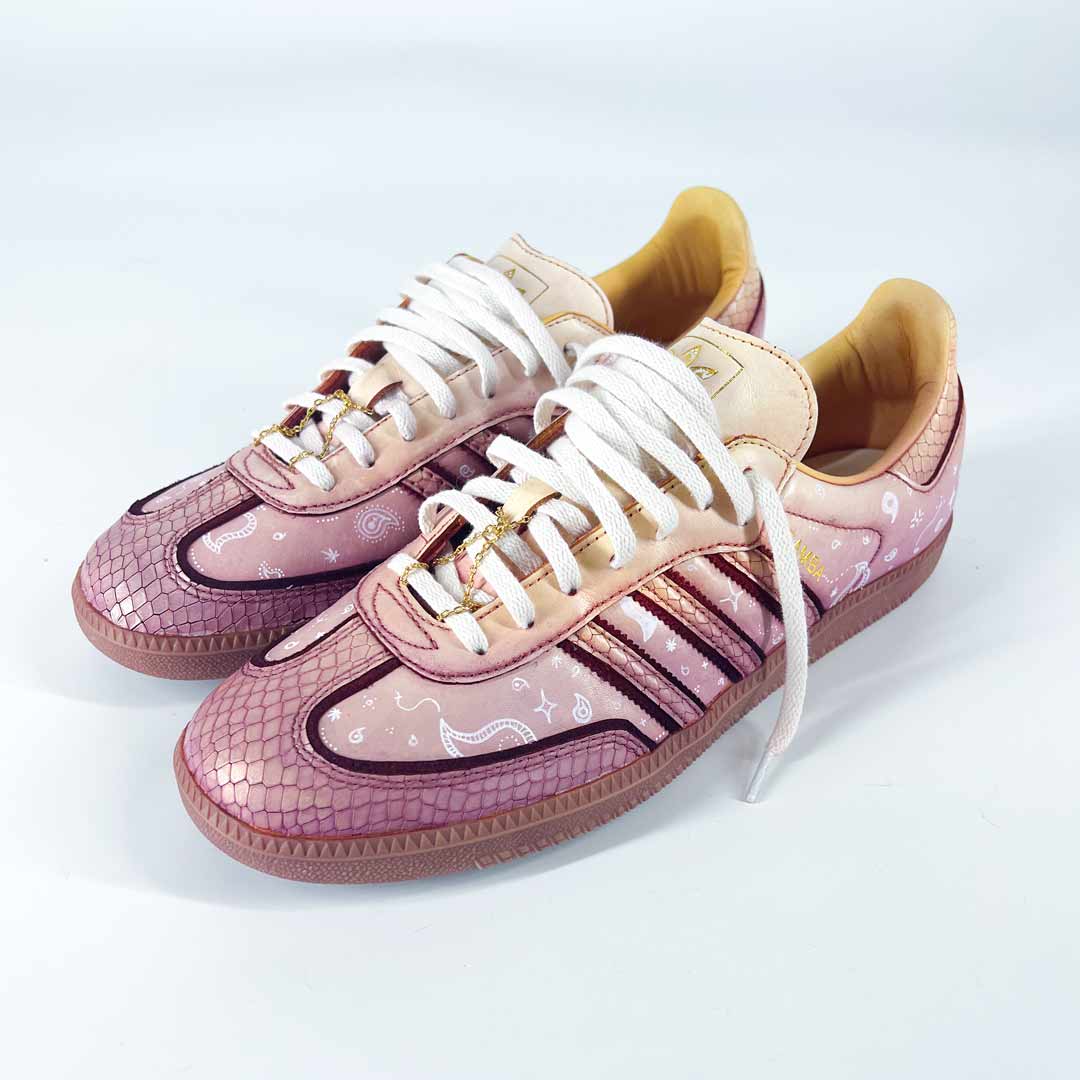 adidas gazelle silver green womens Shirazi Sunset Sambas – KON