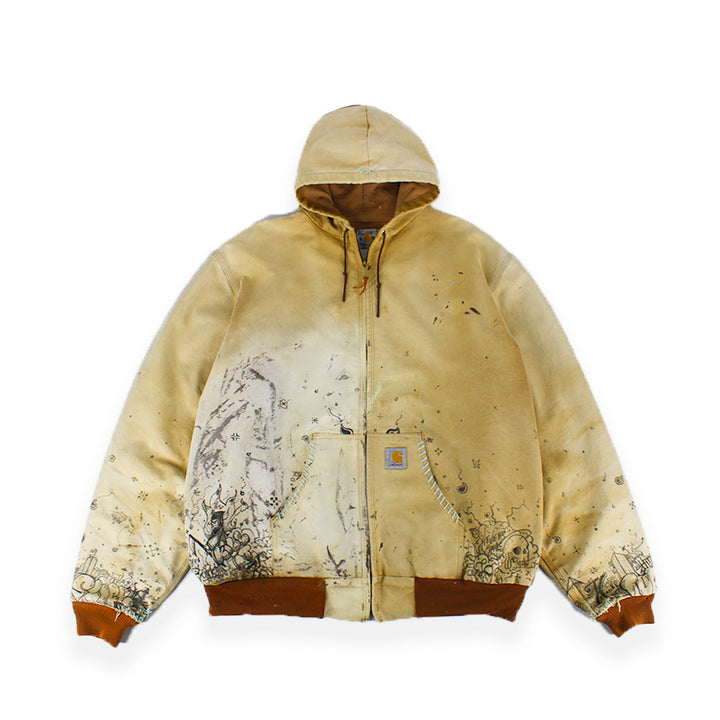 【EZKATON】24FW★ Paths Painting Heavy Cotton Hoodie Sails of Yesterday, Wings of Today Hoodie