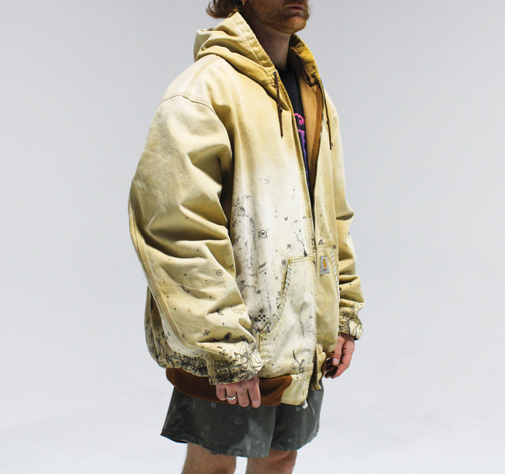【EZKATON】24FW★ Paths Painting Heavy Cotton Hoodie EZKATONのPaths Painting Heavy Cotton Hoodie 全4色 EZKATON